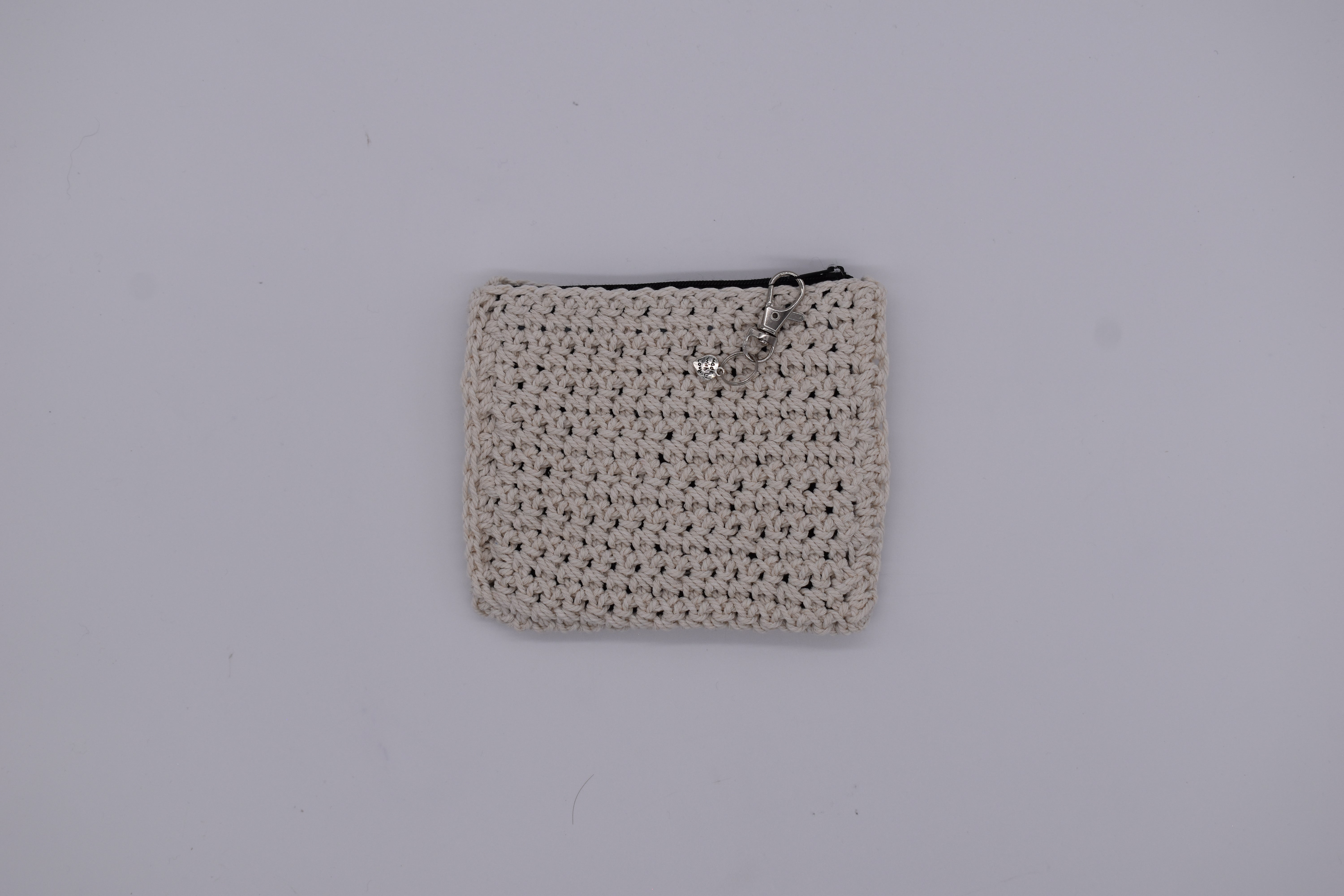 Jumieez Handcrafted Crochet Pouch – Special Edition Small Cream with Star Patch