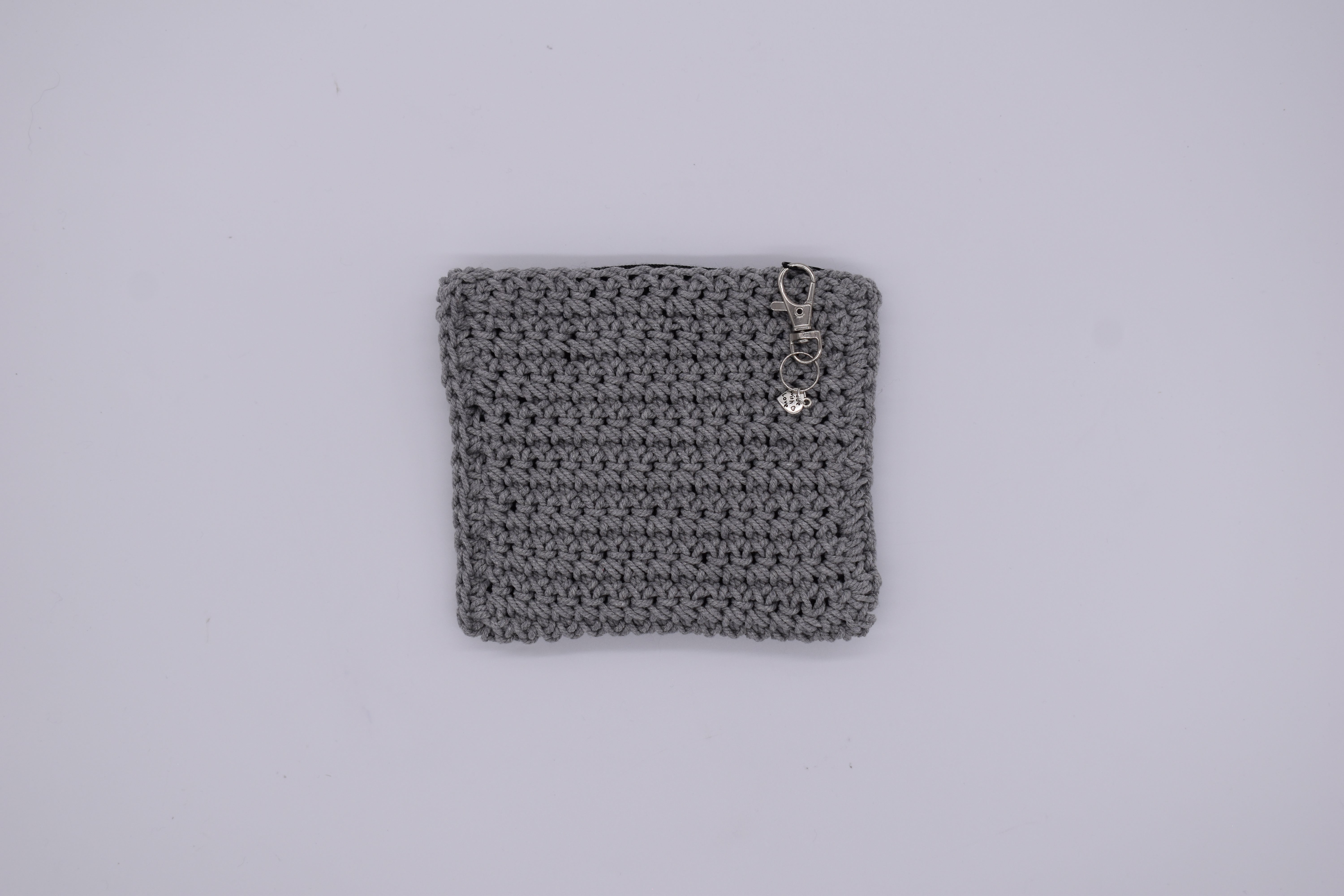 Jumieez Handcrafted Crochet Pouch – Special Edition Small Grey with Star Patch