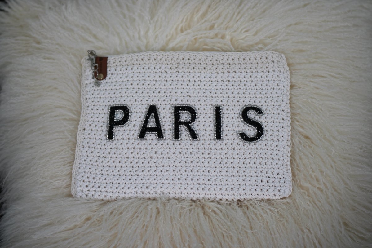 Handmade crochet zipper pouch for women