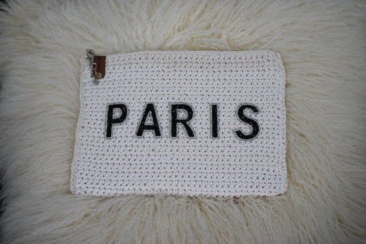 Handmade crochet zipper pouch for women