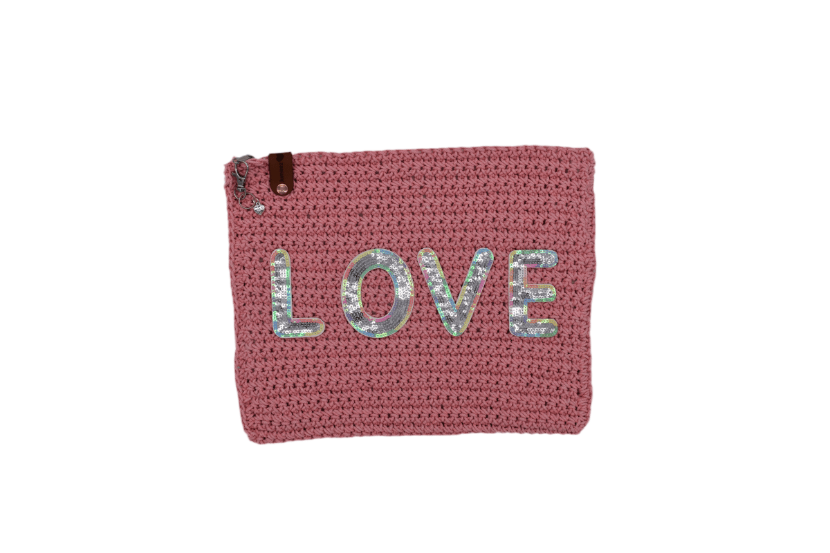 Handmade crochet zipper pouch for women