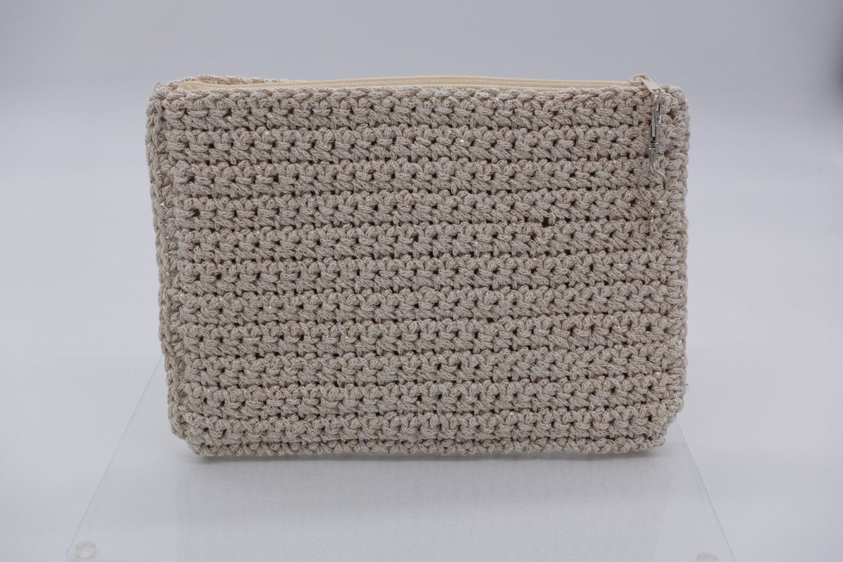 Handmade crochet zipper pouch for women