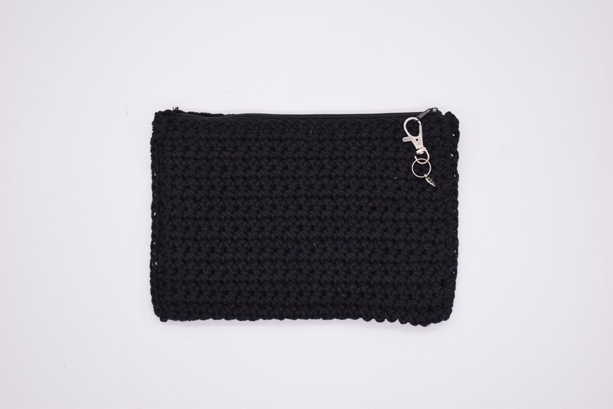 Handmade crochet zipper pouch for women
