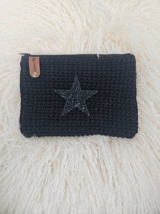 Handmade crochet zipper pouch for women