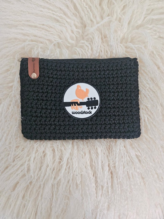 Handmade crochet zipper pouch for women