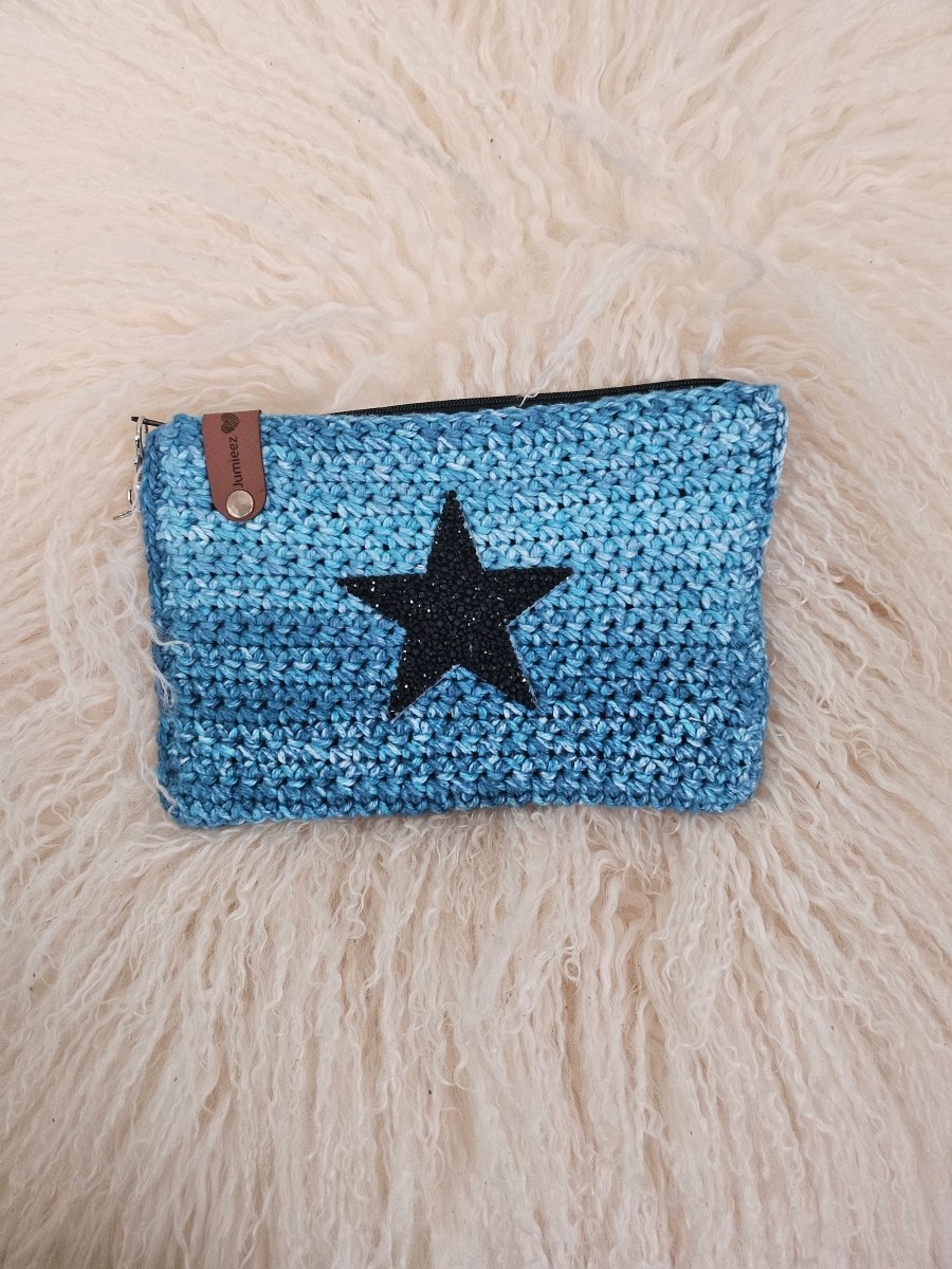 Handmade crochet zipper pouch for women