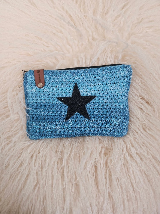 Handmade crochet zipper pouch for women