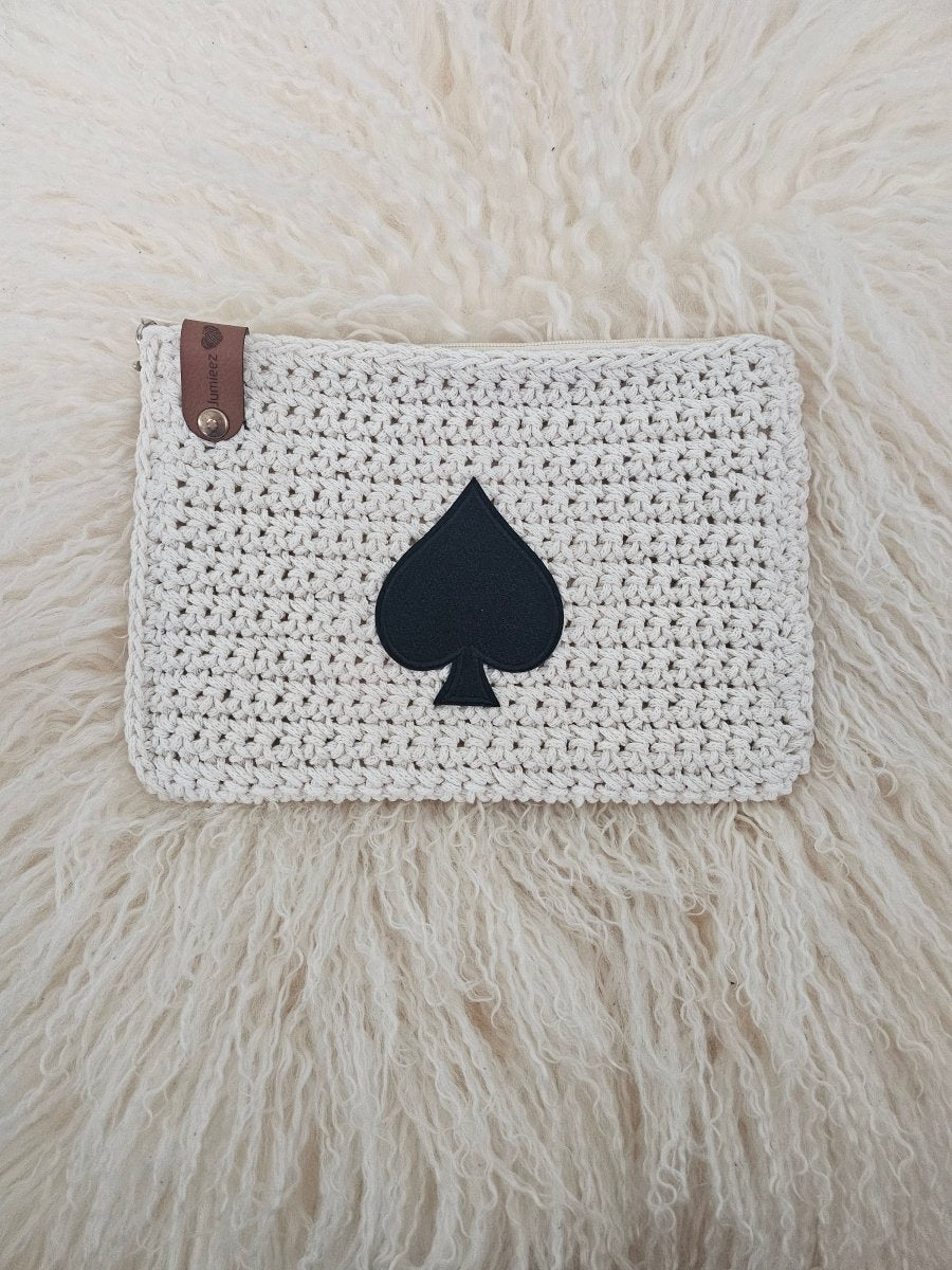 Handmade crochet zipper pouch for women