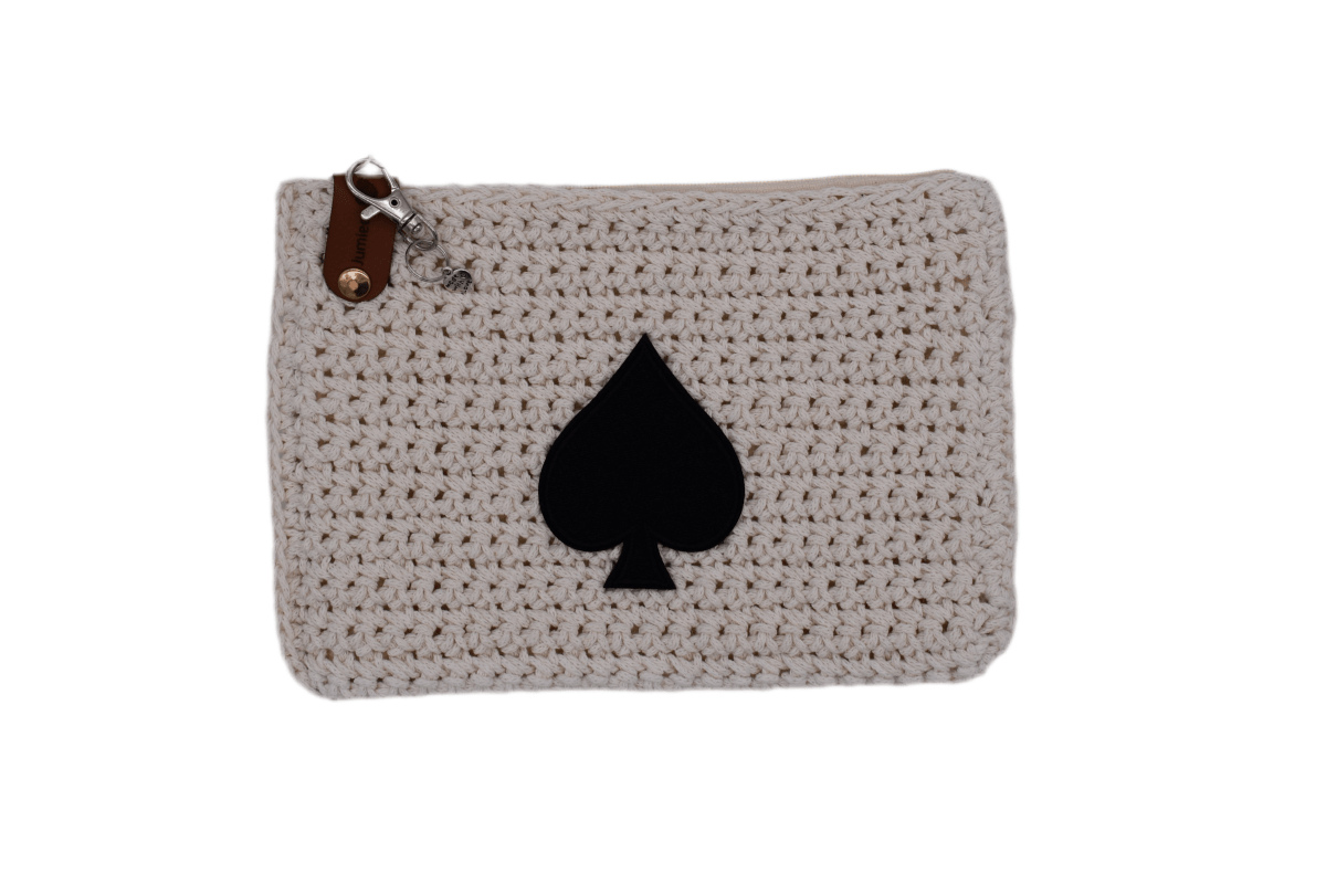 Handmade crochet zipper pouch for women
