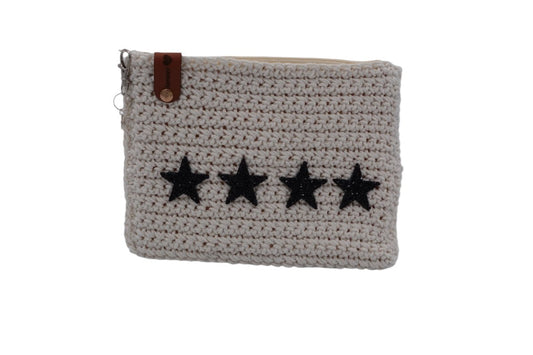 Handmade crochet zipper pouch for women