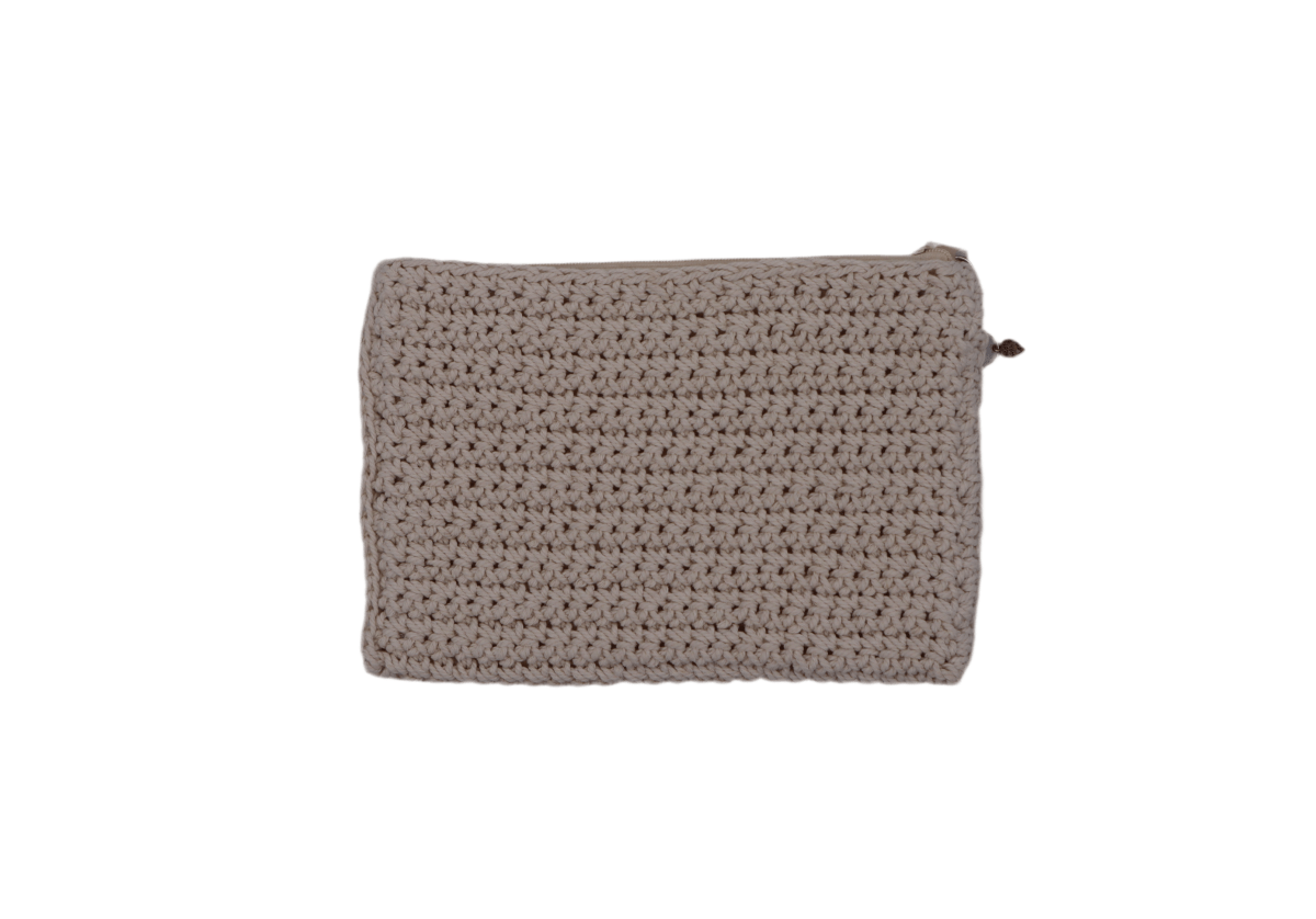 Handmade crochet zipper pouch for women