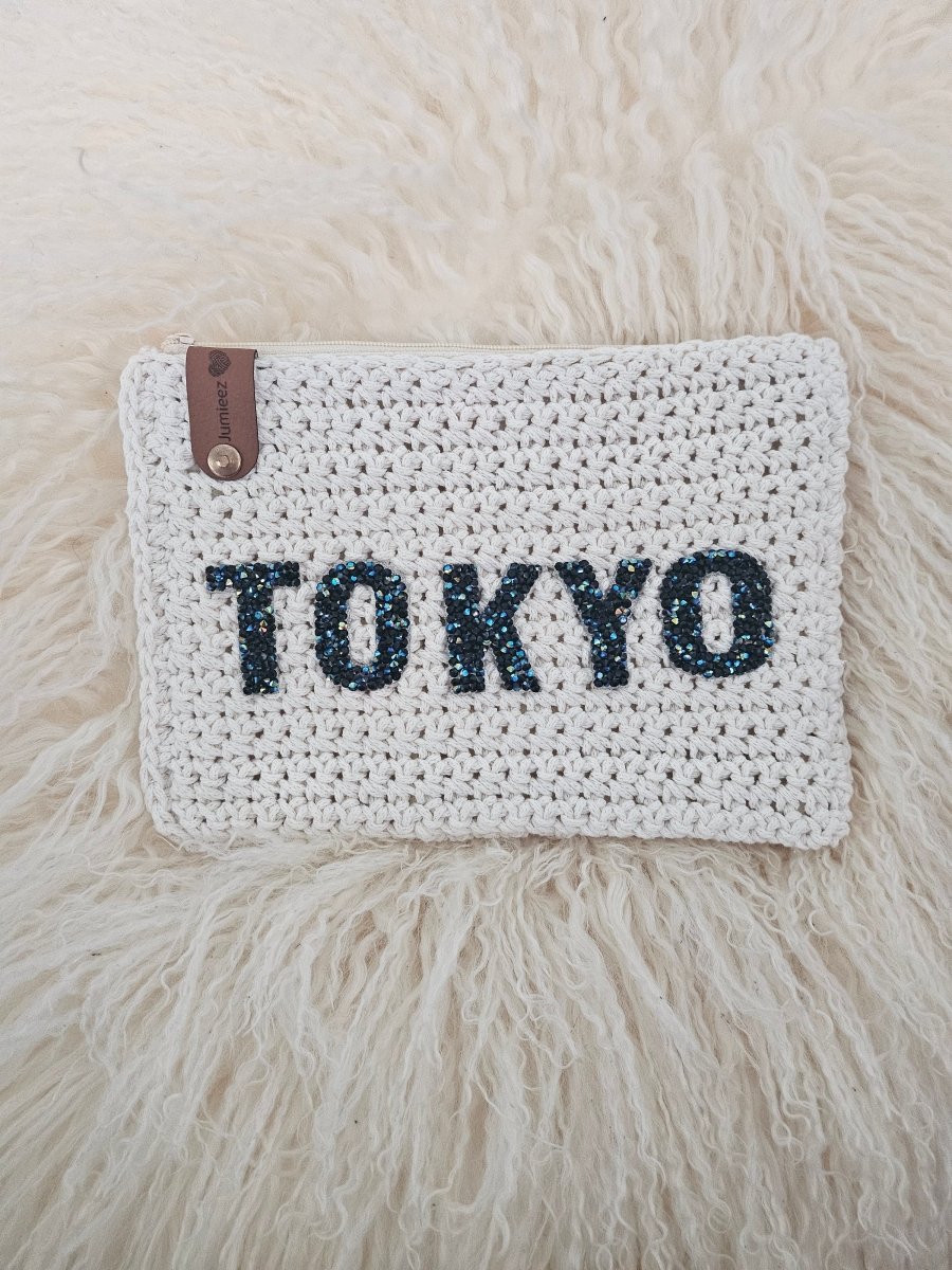 Handmade crochet zipper pouch for women