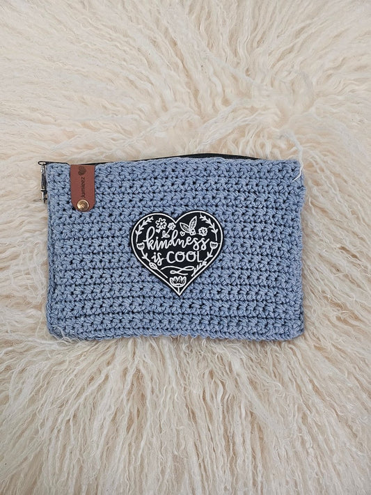Handmade crochet zipper pouch for women