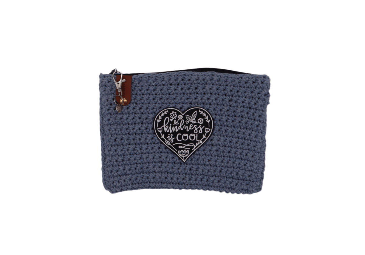 Handmade crochet zipper pouch for women