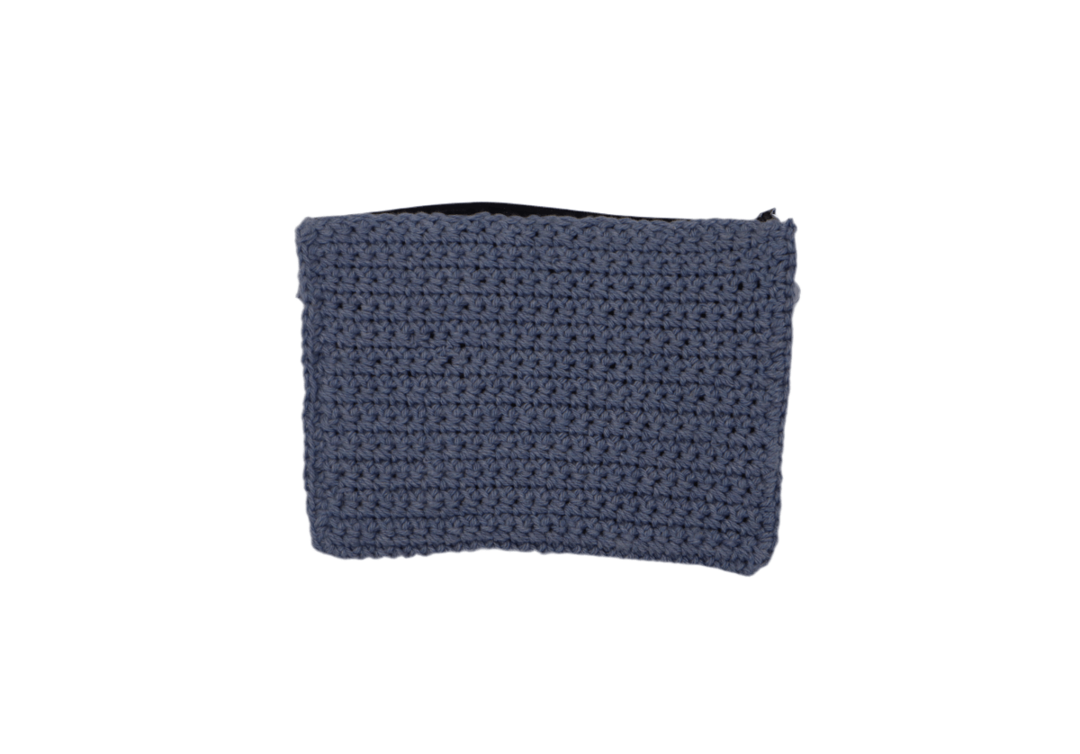 Handmade crochet zipper pouch for women