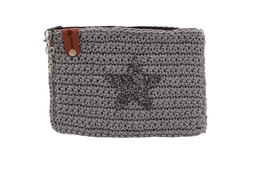 Handmade crochet zipper pouch for women