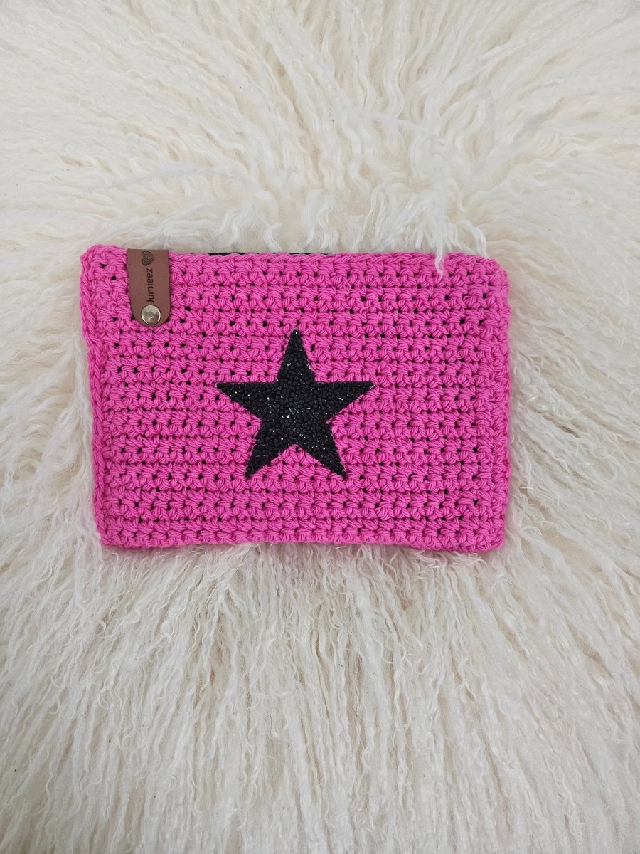 Handmade crochet zipper pouch for women
