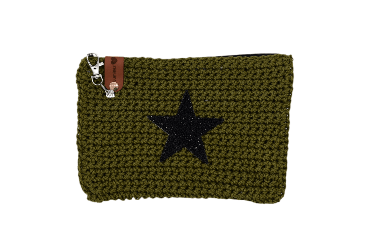 Handmade crochet zipper pouch for women