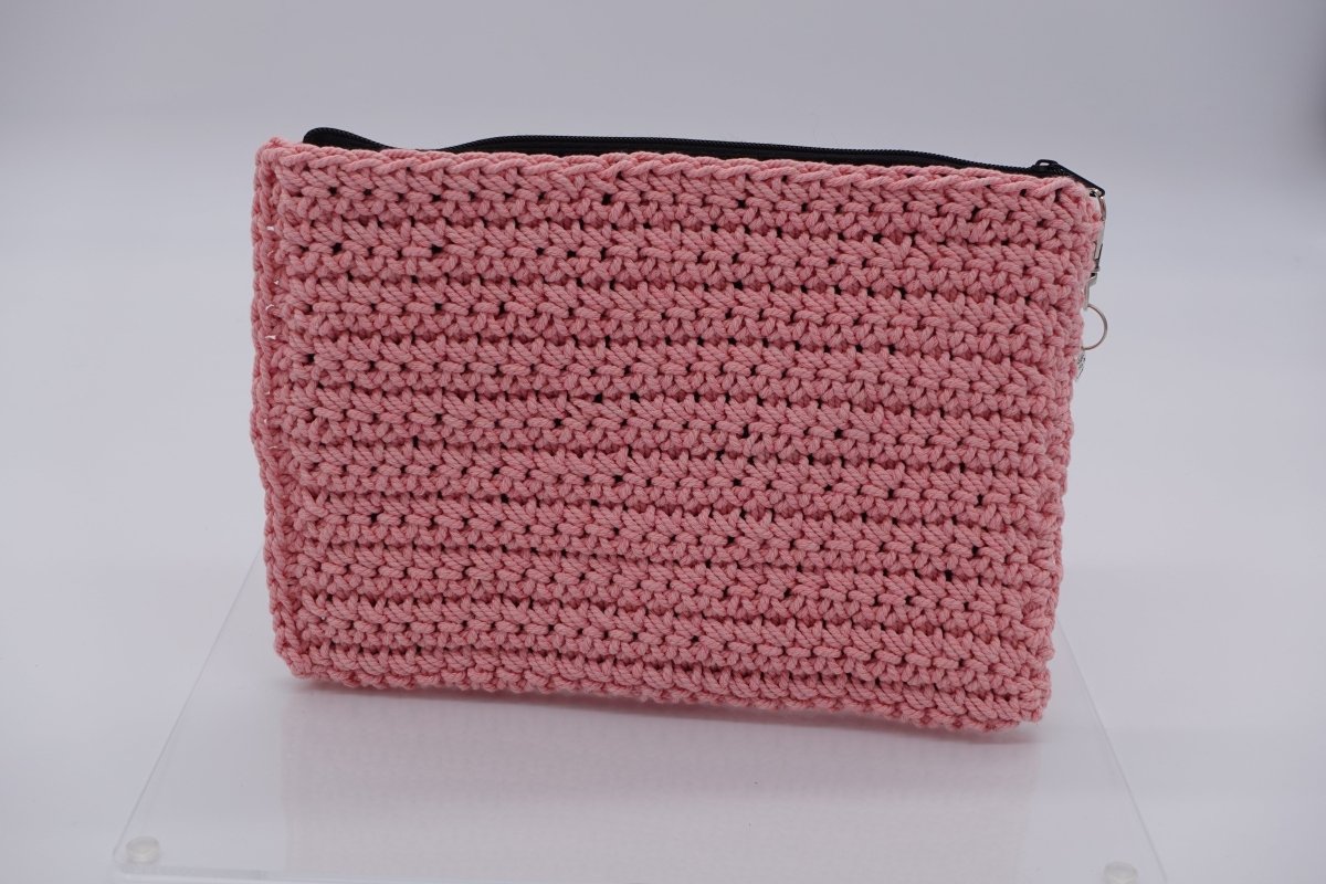 Handmade crochet zipper pouch for women