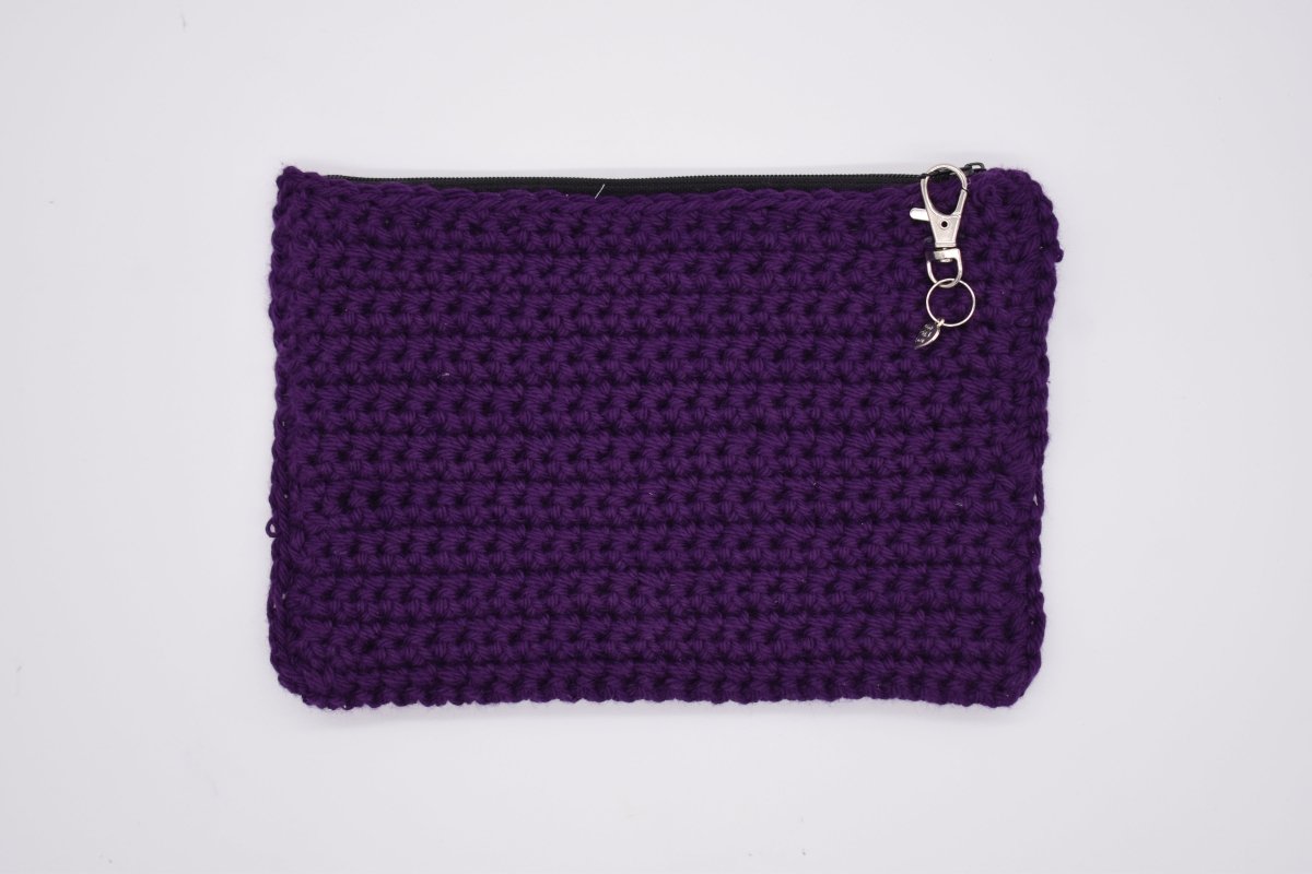 Handmade crochet zipper pouch for women