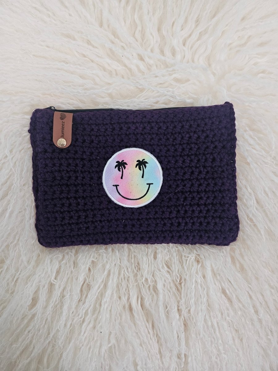 Handmade crochet zipper pouch for women