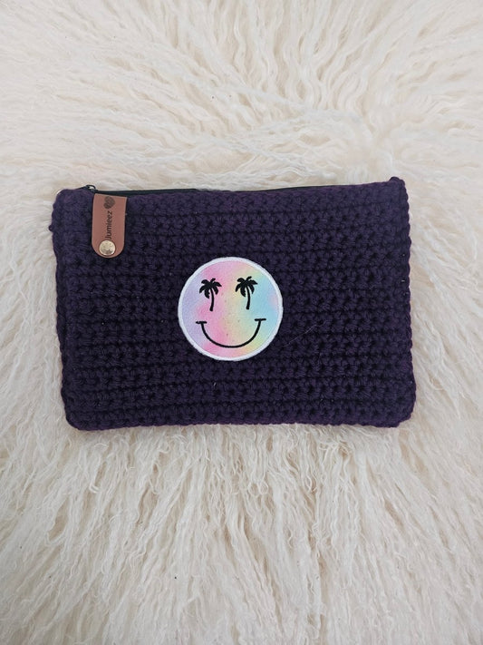 Handmade crochet zipper pouch for women