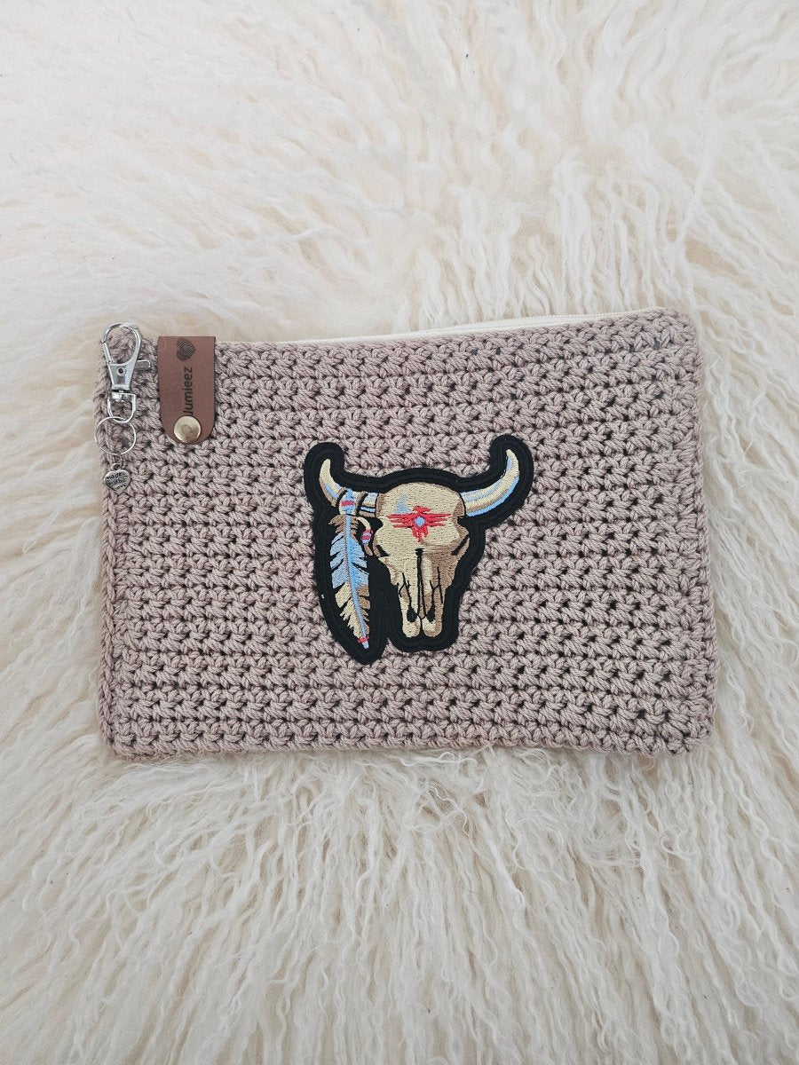 Handmade crochet zipper pouch for women