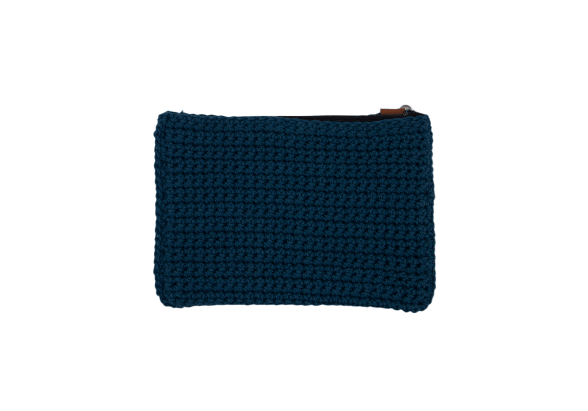 Handmade crochet zipper pouch for women