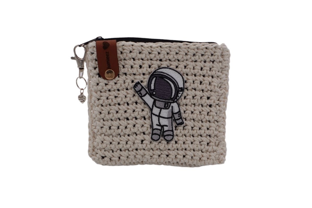 Handmade crochet zipper pouch for women