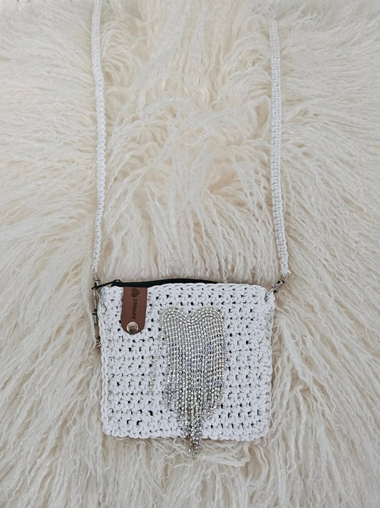 Handmade crochet zipper pouch for women
