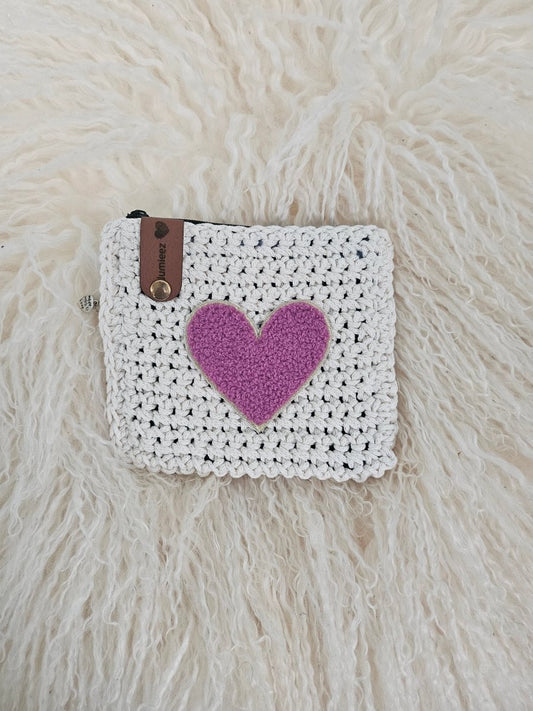 Handmade crochet zipper pouch for women