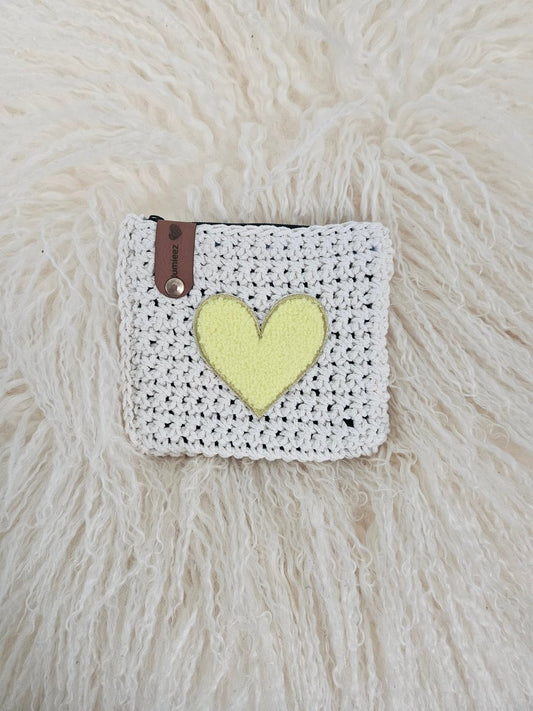 Handmade crochet zipper pouch for women