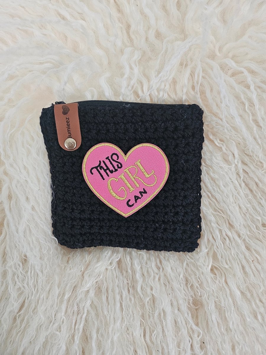 Handmade crochet zipper pouch for women