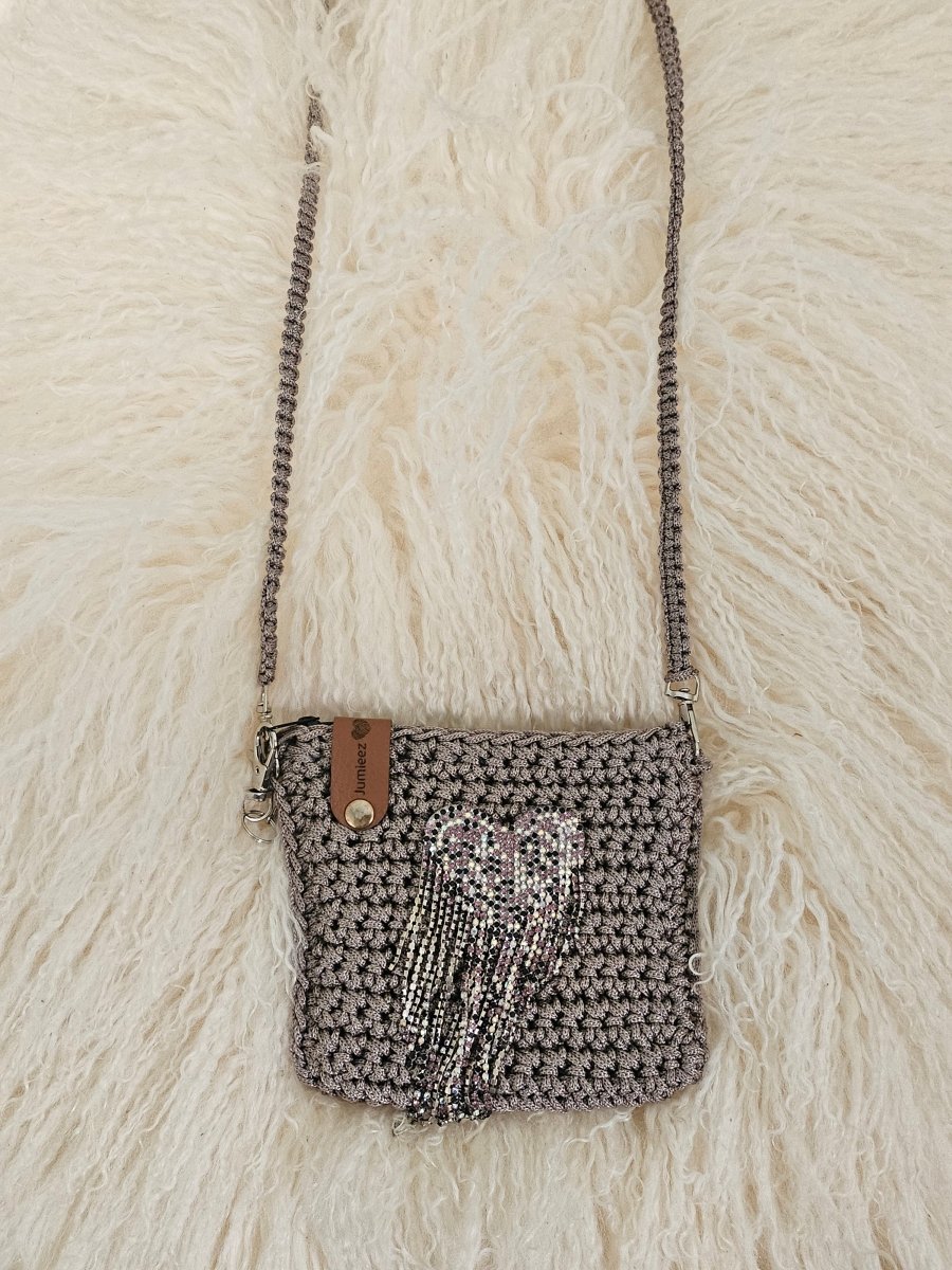 Handmade crochet zipper pouch for women