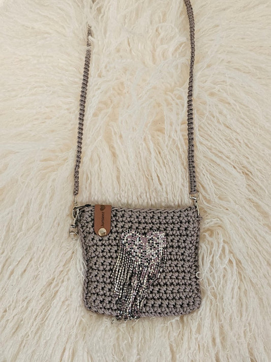 Handmade crochet zipper pouch for women