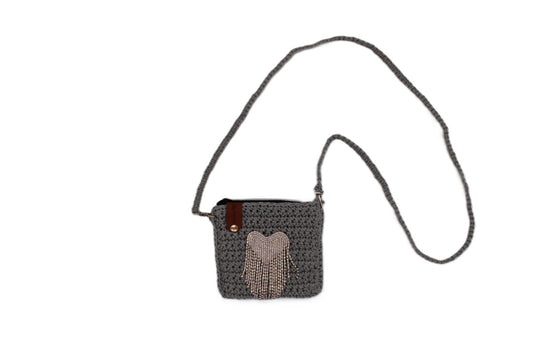 Handmade crochet zipper pouch for women