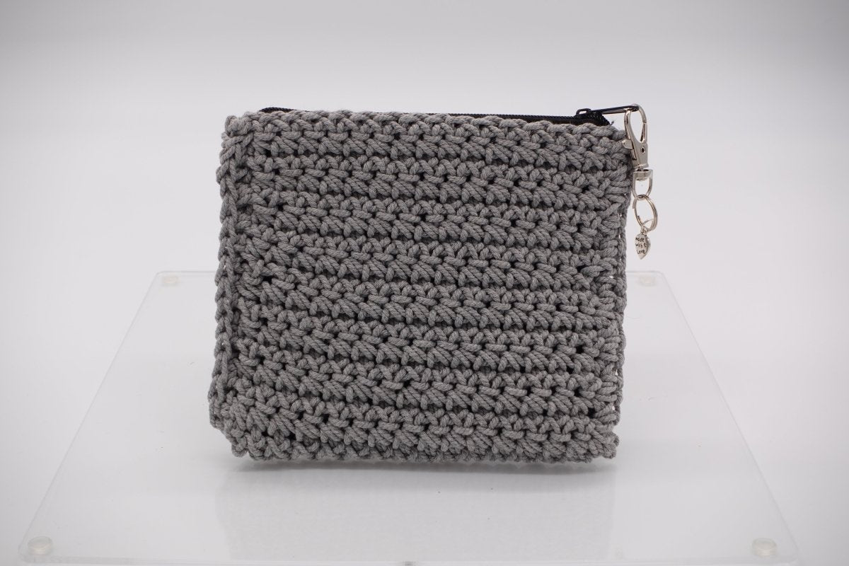 Handmade crochet zipper pouch for women