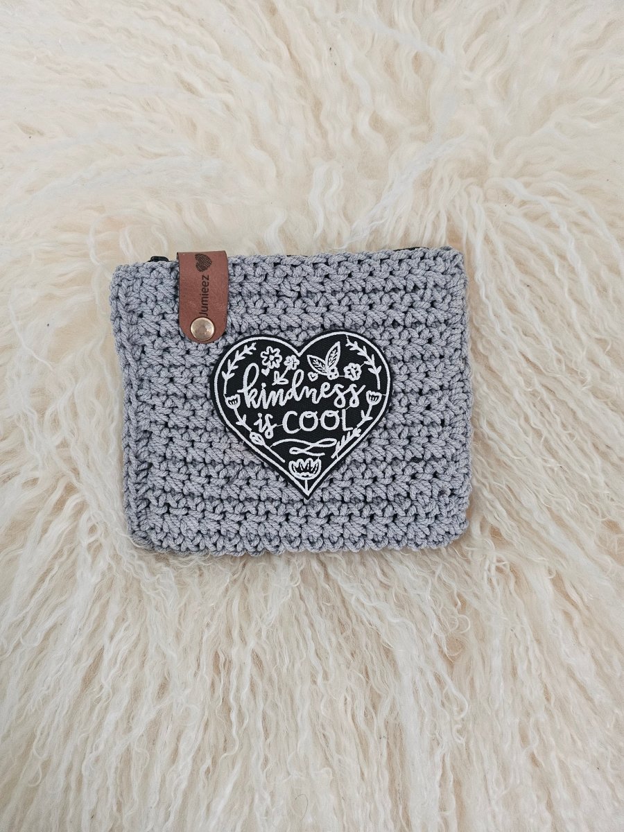Handmade crochet zipper pouch for women