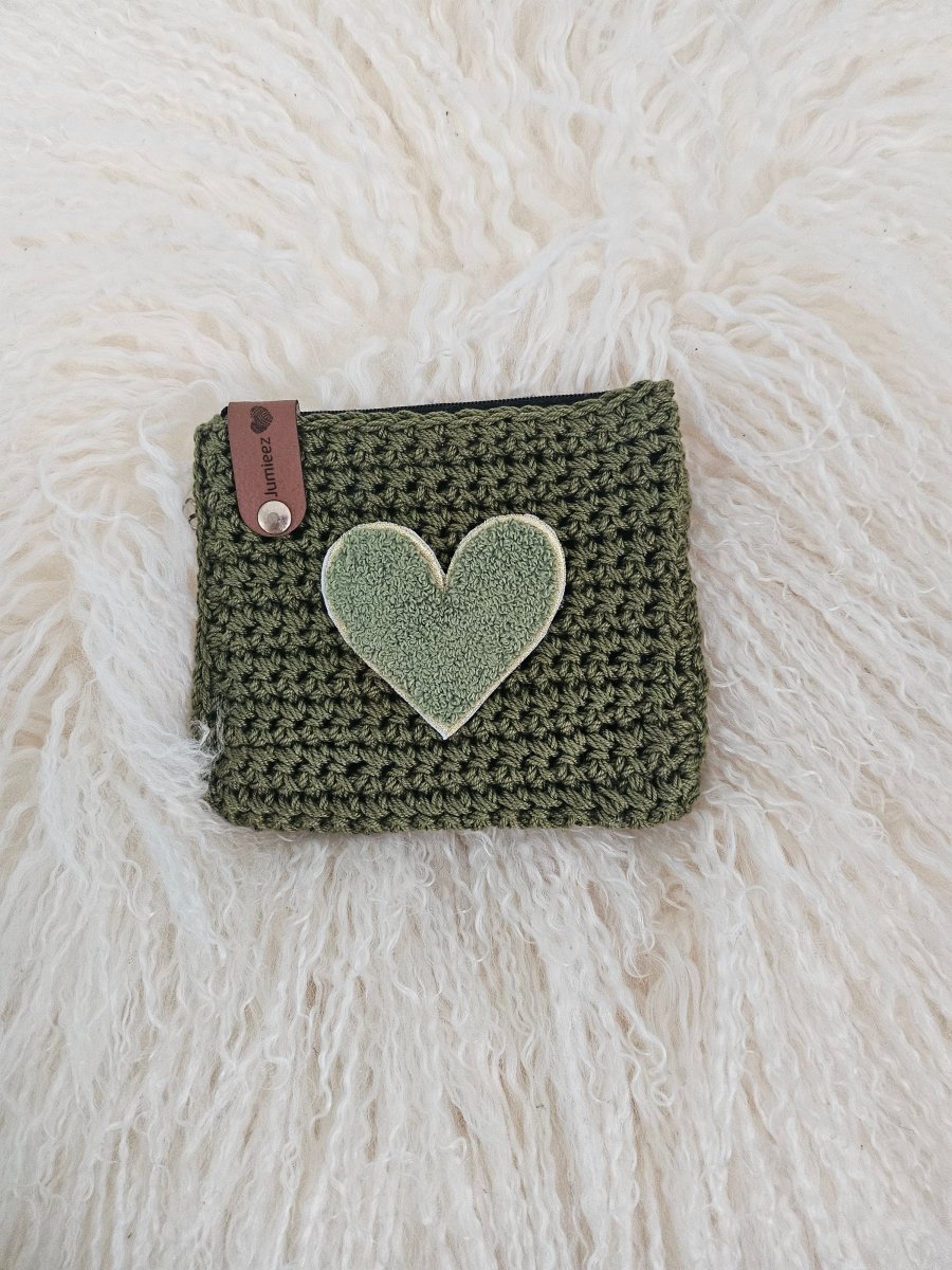 Handmade crochet zipper pouch for women