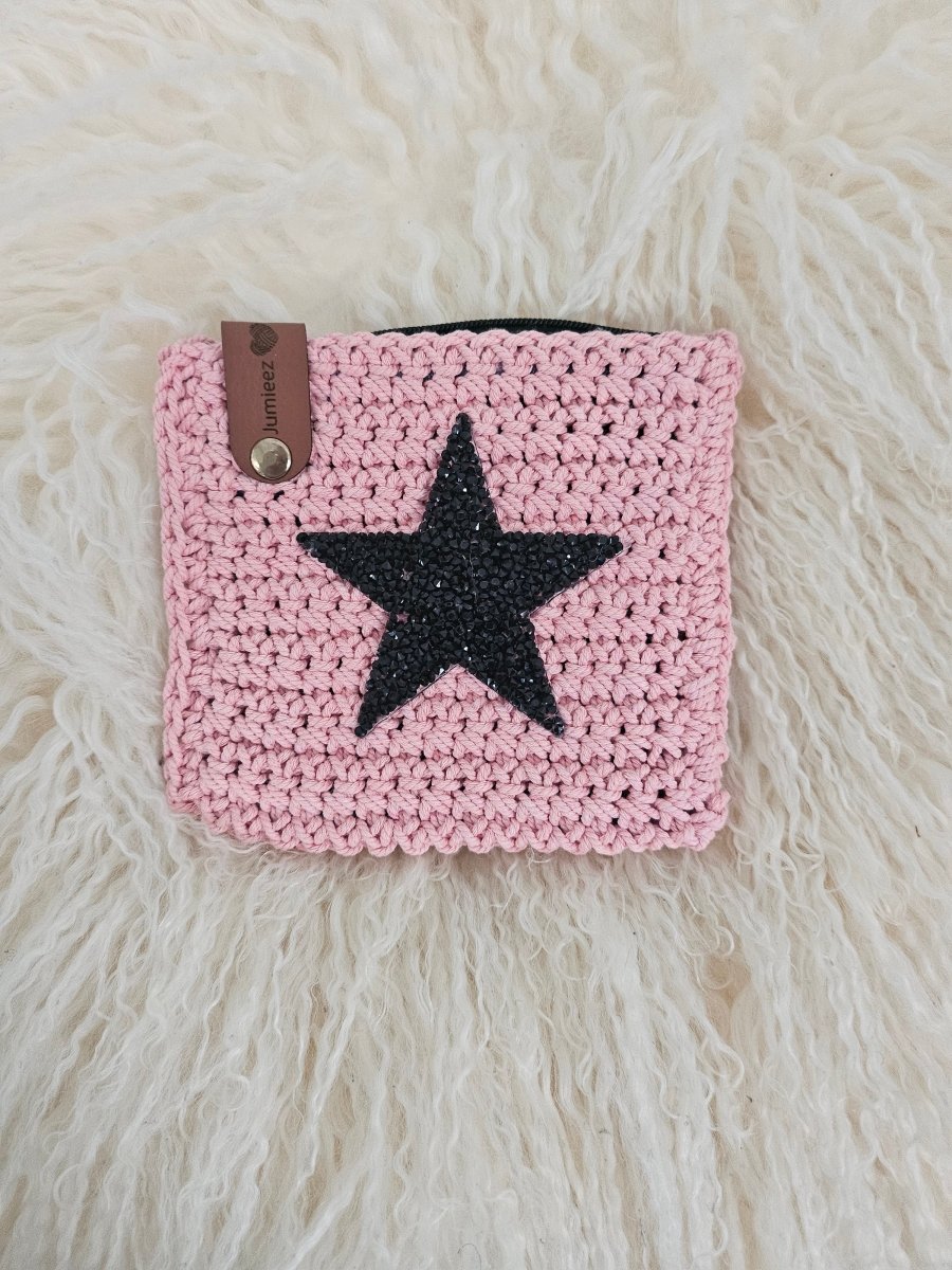 Handmade crochet zipper pouch for women