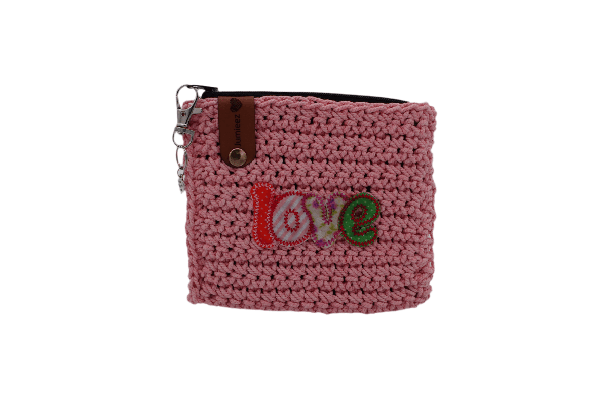 Handmade crochet zipper pouch for women