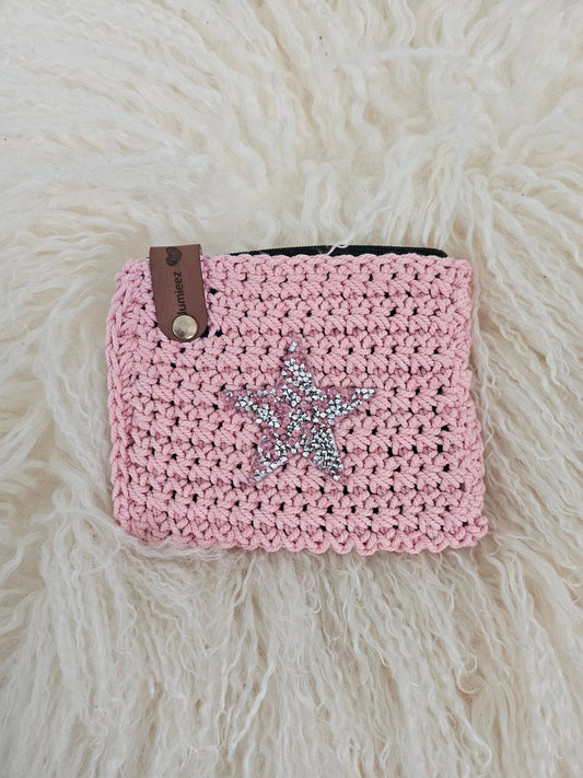 Handmade crochet zipper pouch for women
