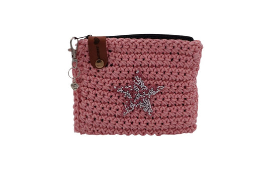Handmade crochet zipper pouch for women