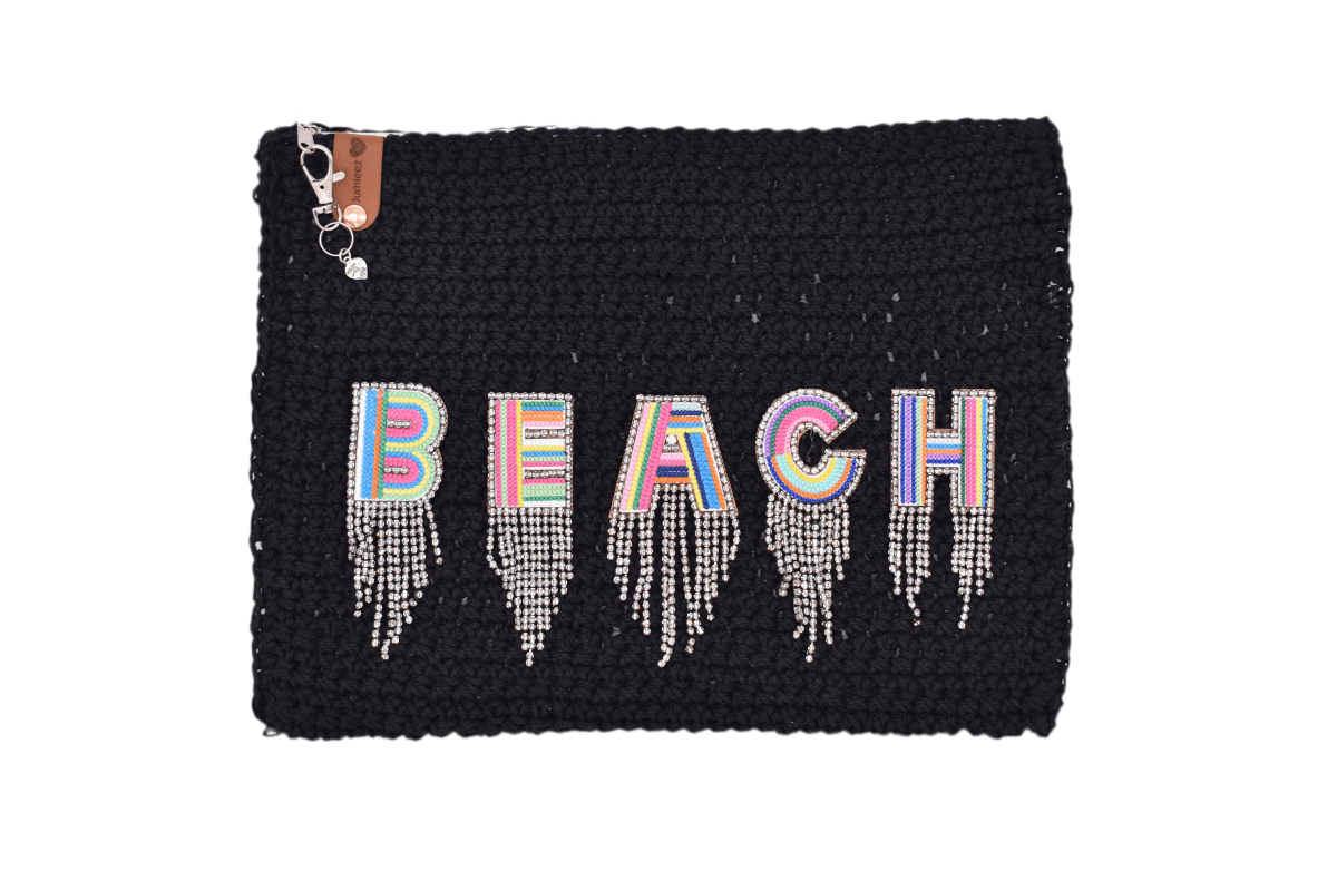 Handmade crochet zipper pouch for women