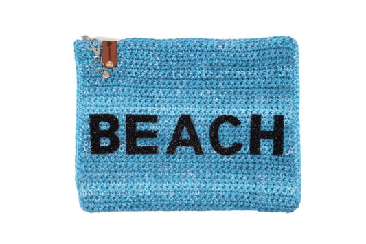 Handmade crochet zipper pouch for women