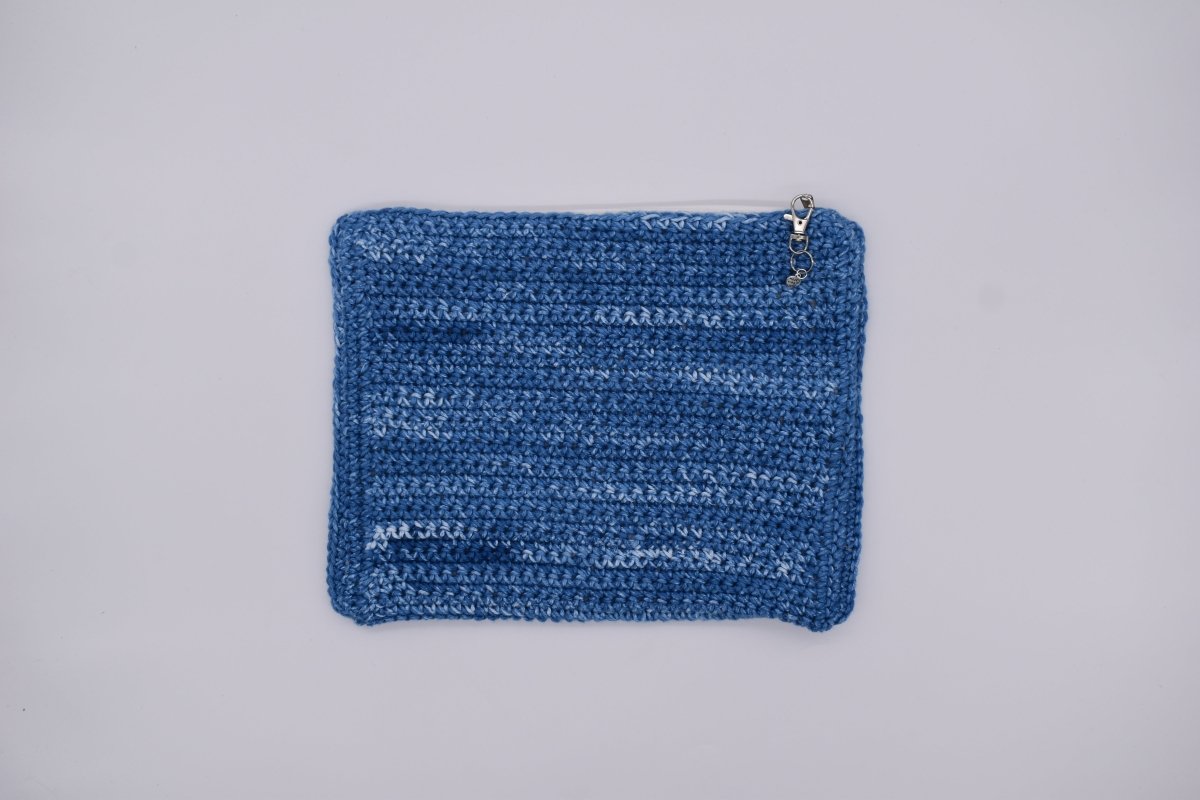 Handmade crochet zipper pouch for women