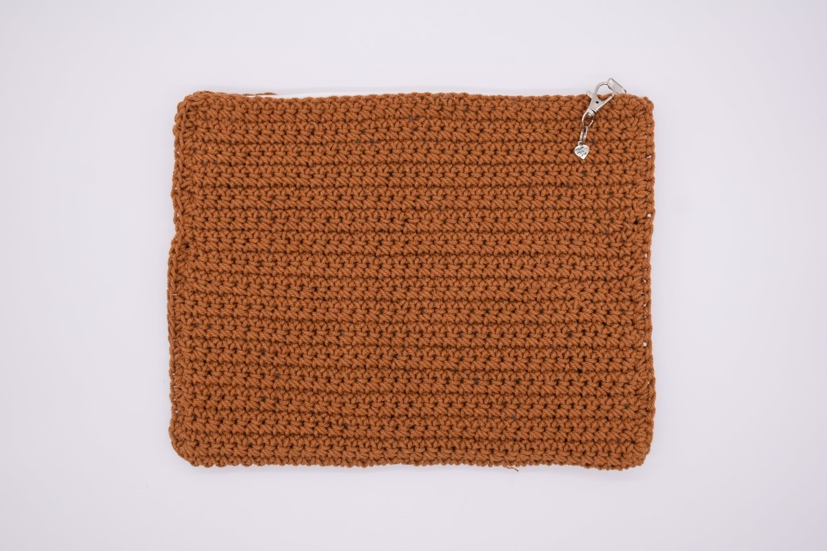 Handmade crochet zipper pouch for women