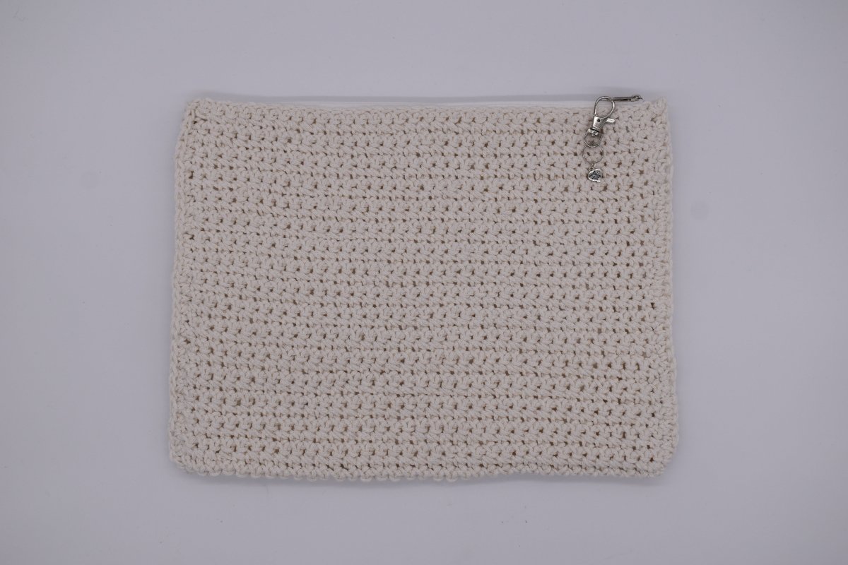 Handmade crochet zipper pouch for women