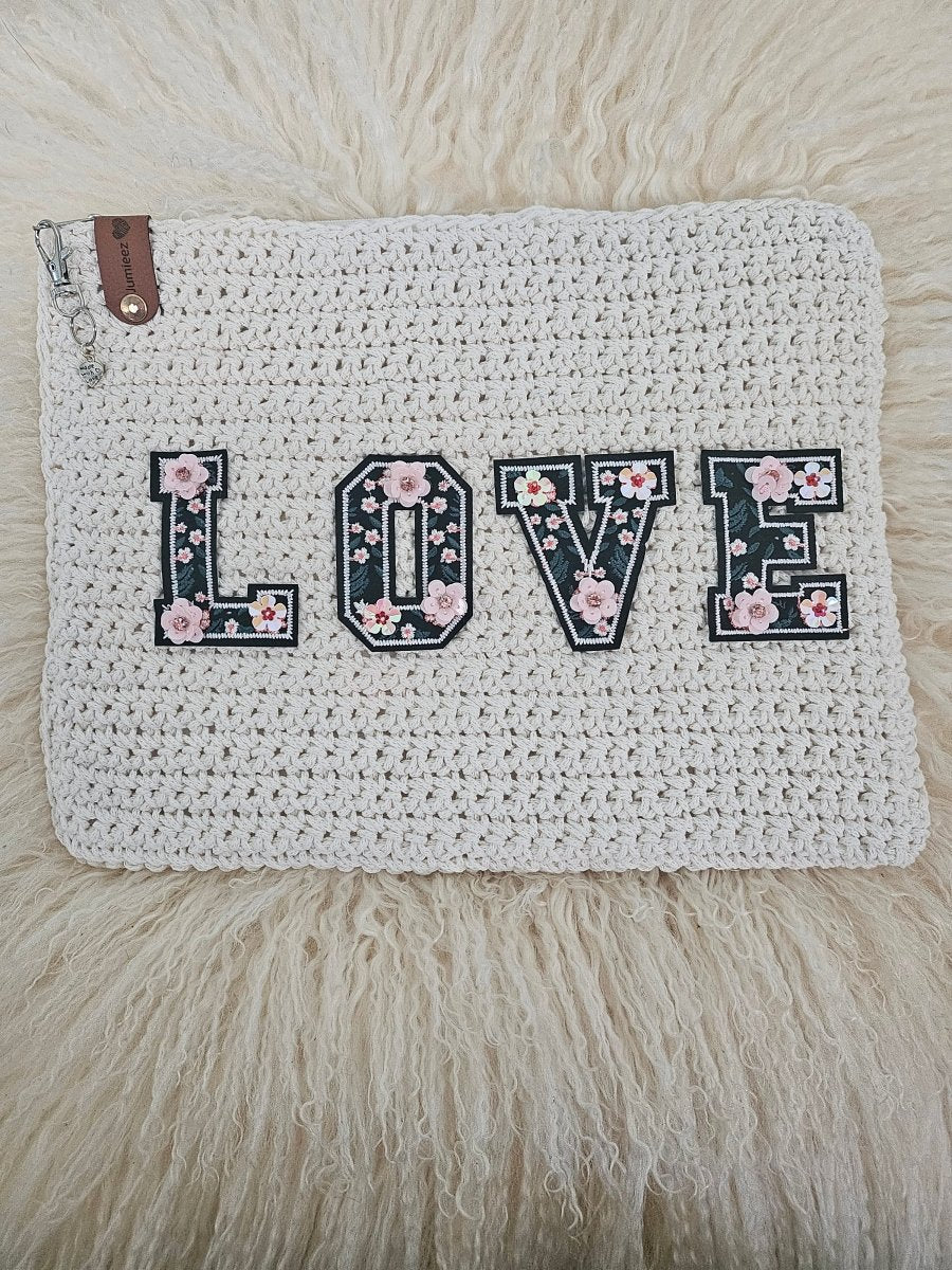 Handmade crochet zipper pouch for women