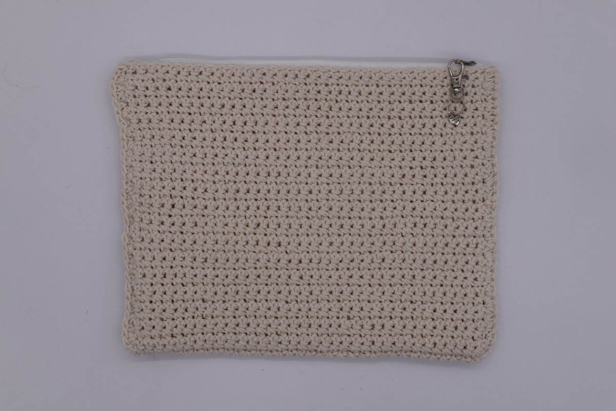 Handmade crochet zipper pouch for women